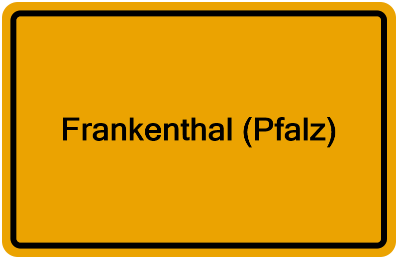 Handelsregisterauszug Frankenthal (Pfalz)